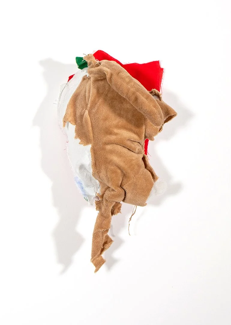 ET, dog toy, fabric, thread, acrylic paint, and polyester fiberfill, dimensions variable, 2025