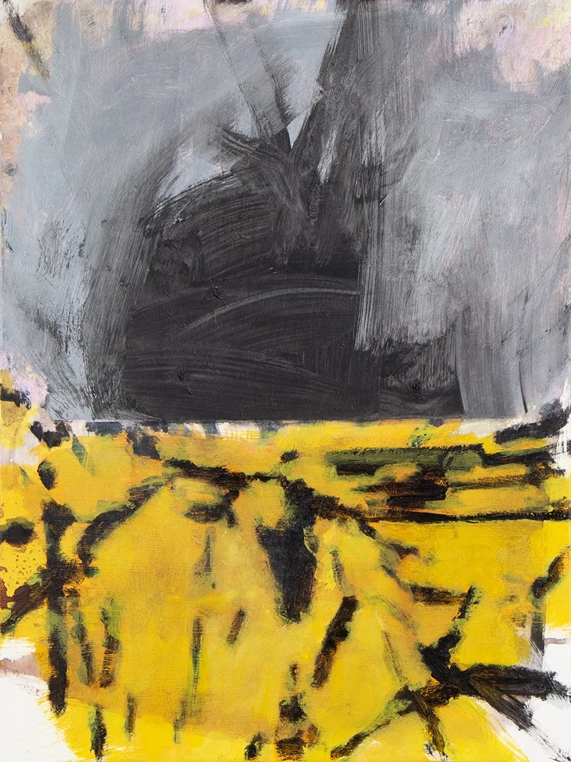 fire in Louisiana, acrylic on panel, 15.75 x 12 inches, 2023