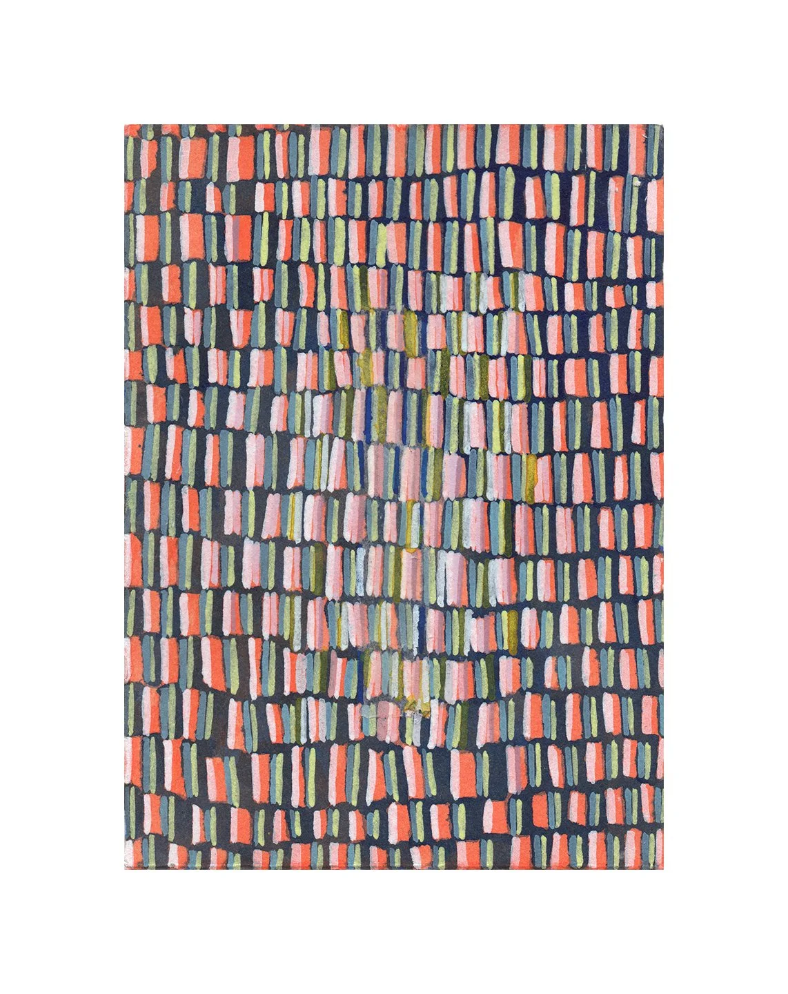 remembering accardo tackle #53, acrylic on paper, 7.5 x 5.5 inches, 2020