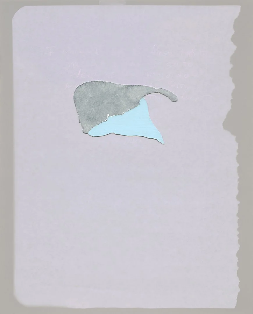 Finish Sleep Sorry, acrylic and collage on silver gelatin print, 10 x 8 inches, 2018