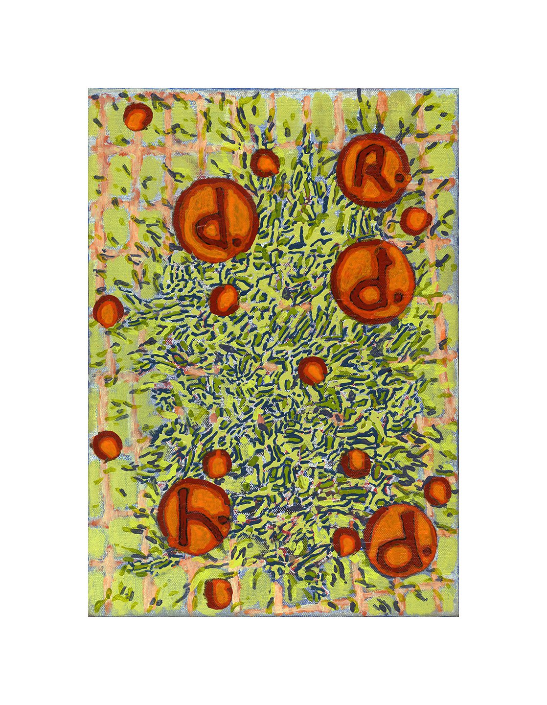 untitled, acrylic on canvas on panel, 12 x 8.5 inches, 2015