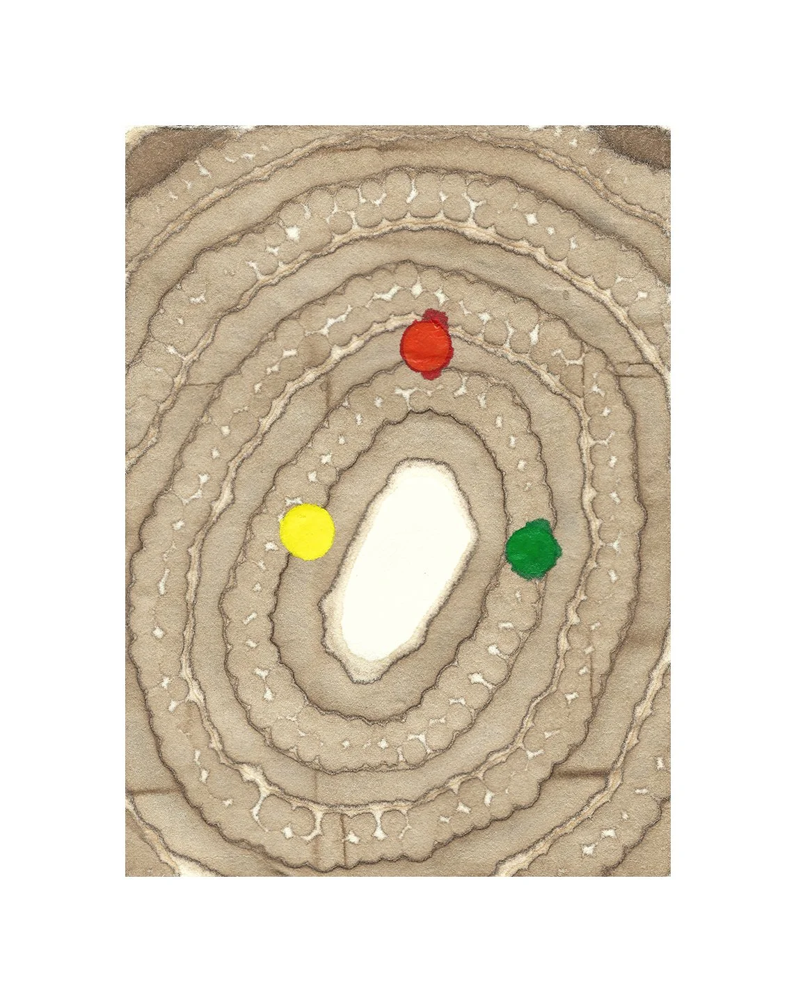remembering accardo tackle #84, walnut ink and acrylic on paper, 6 x 4.5 inches, 2024