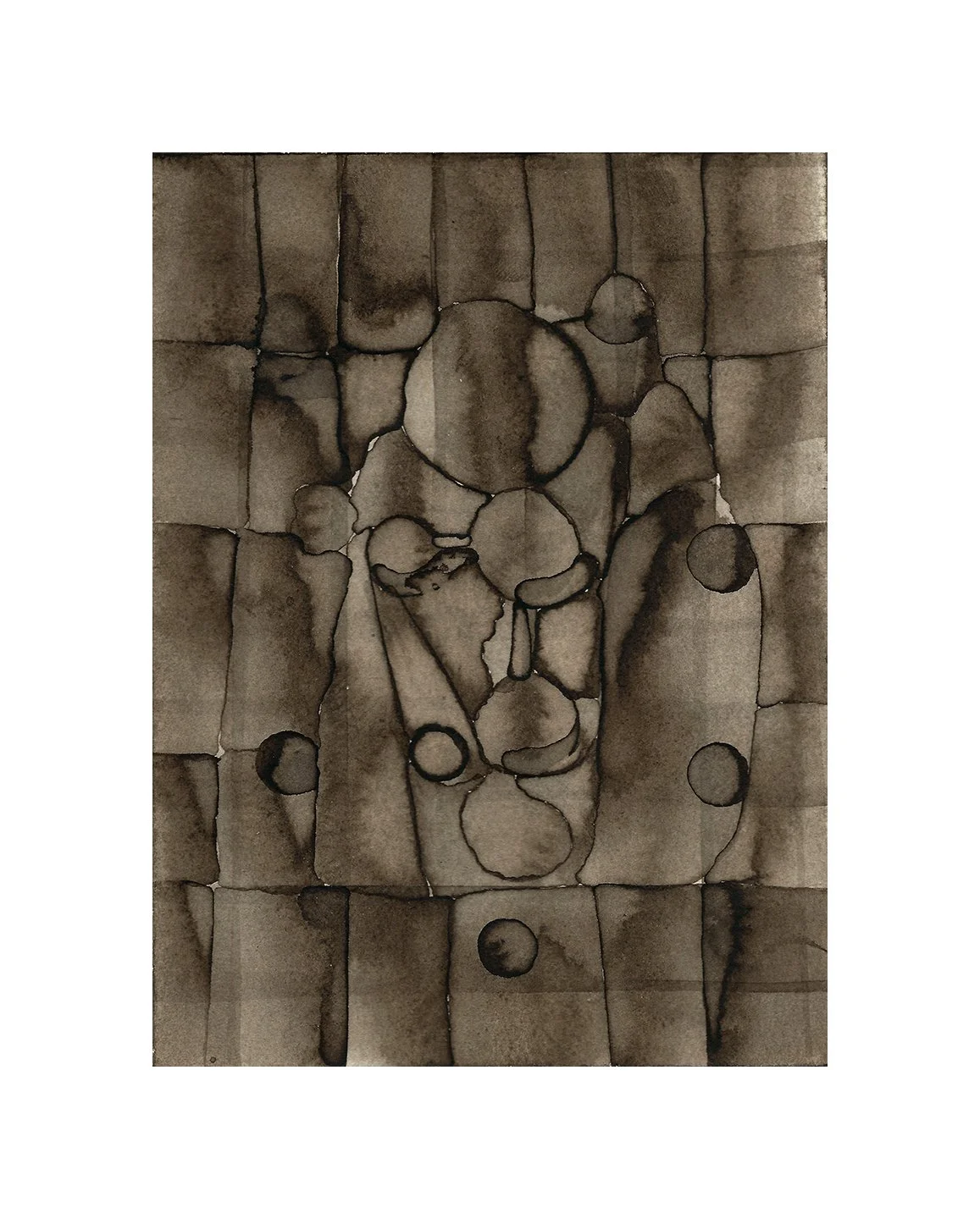 remembering accardo tackle #51, walnut ink and acrylic on paper, 7.5 x 5.5 inches, 2020