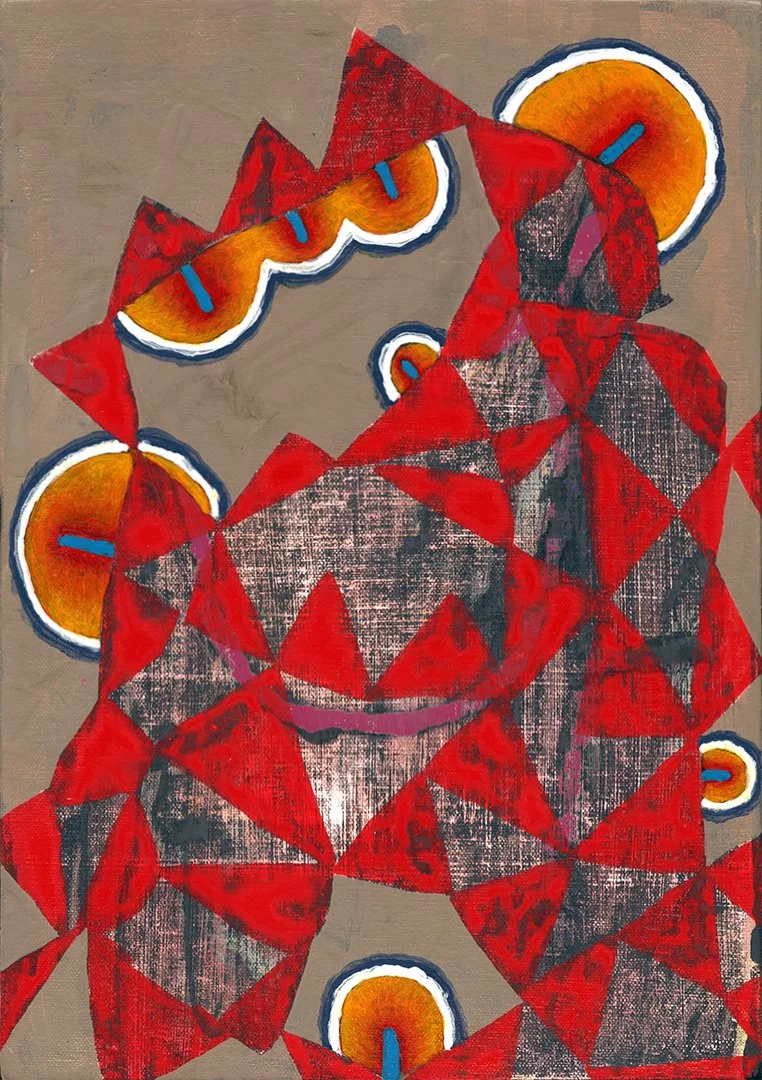 untitled, acrylic on canvas on panel, 12 x 8.5 inches, 2015