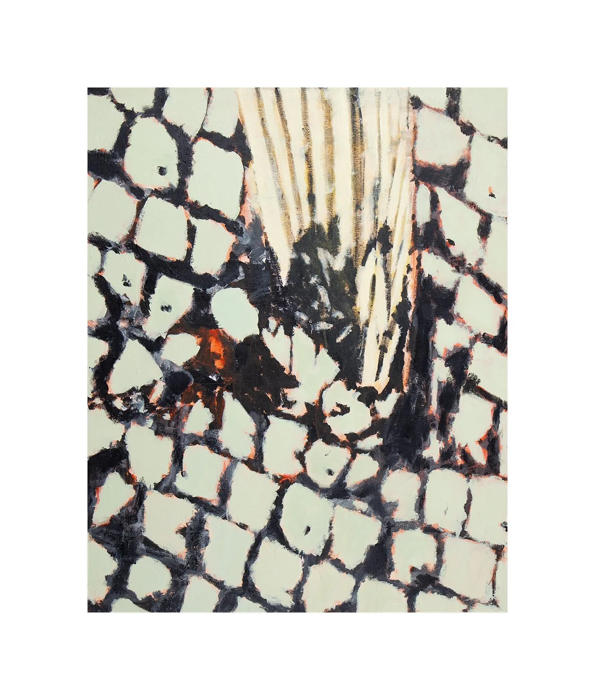 hair like a waterfall a bit bigger, acrylic on canvas, 48 x 38 inches, 2022