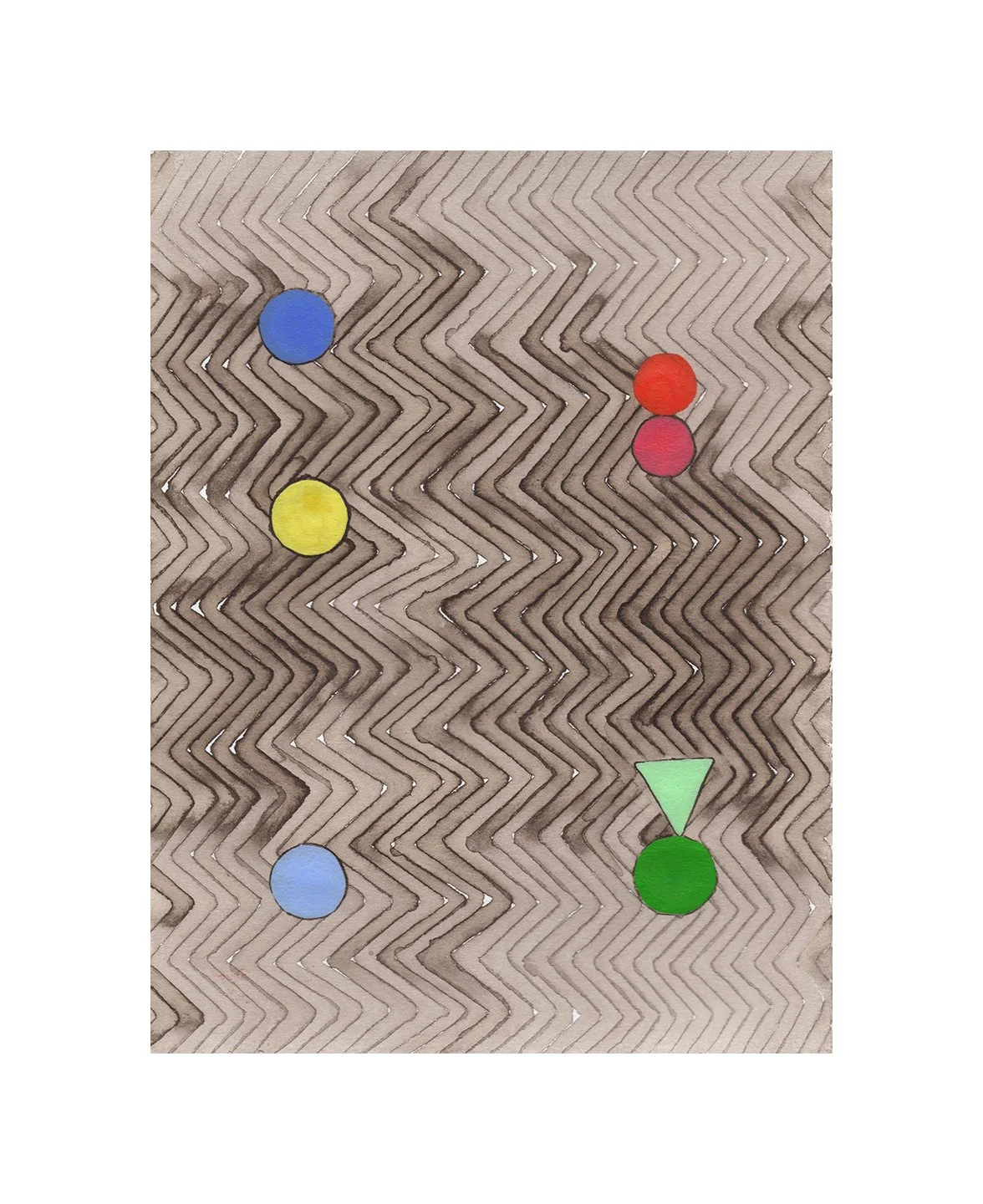 remembering accardo tackle #32, walnut ink and acrylic on paper, 9 x 6.75 inches, 2020