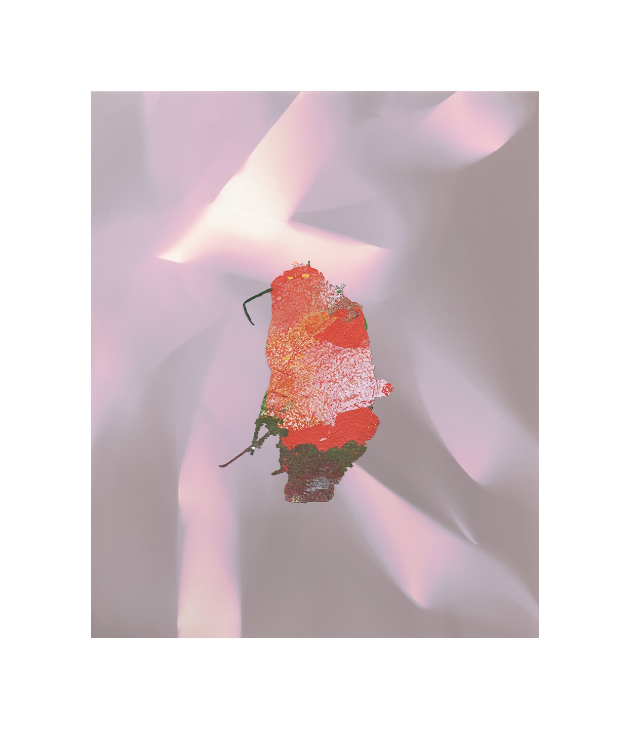 Skin Bow, enamel on silver gelatin print, 10 x 8 inches, 2018