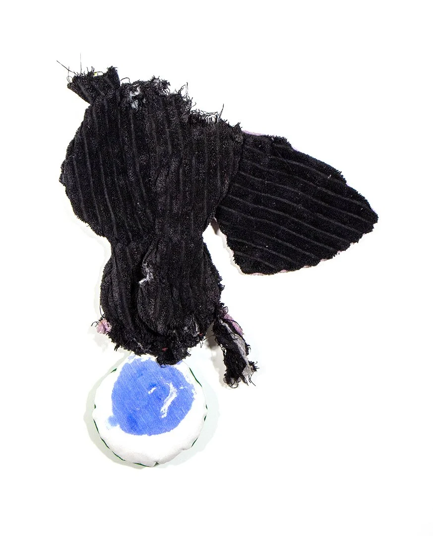 bat, dog toy, fabric, thread, acrylic paint, and polyester fiberfill, 14 x 10.5 x 1.25 inches, 2025