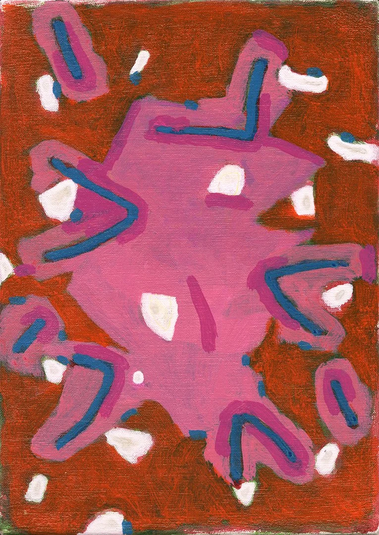 untitled, acrylic on canvas on panel, 12 x 8.5 inches, 2015
