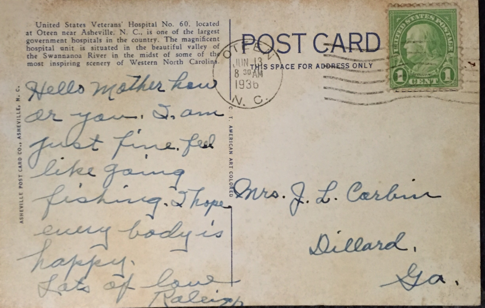 A week later, he wrote to his sister, sending her an application for their mother to complete so she "can establish her depencia,"