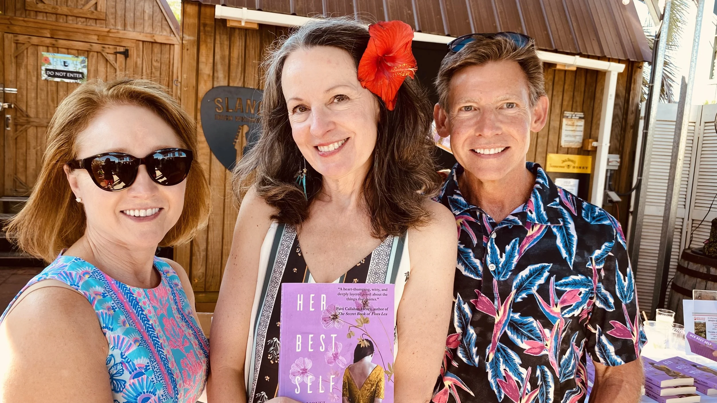 Signing books at McConkey's