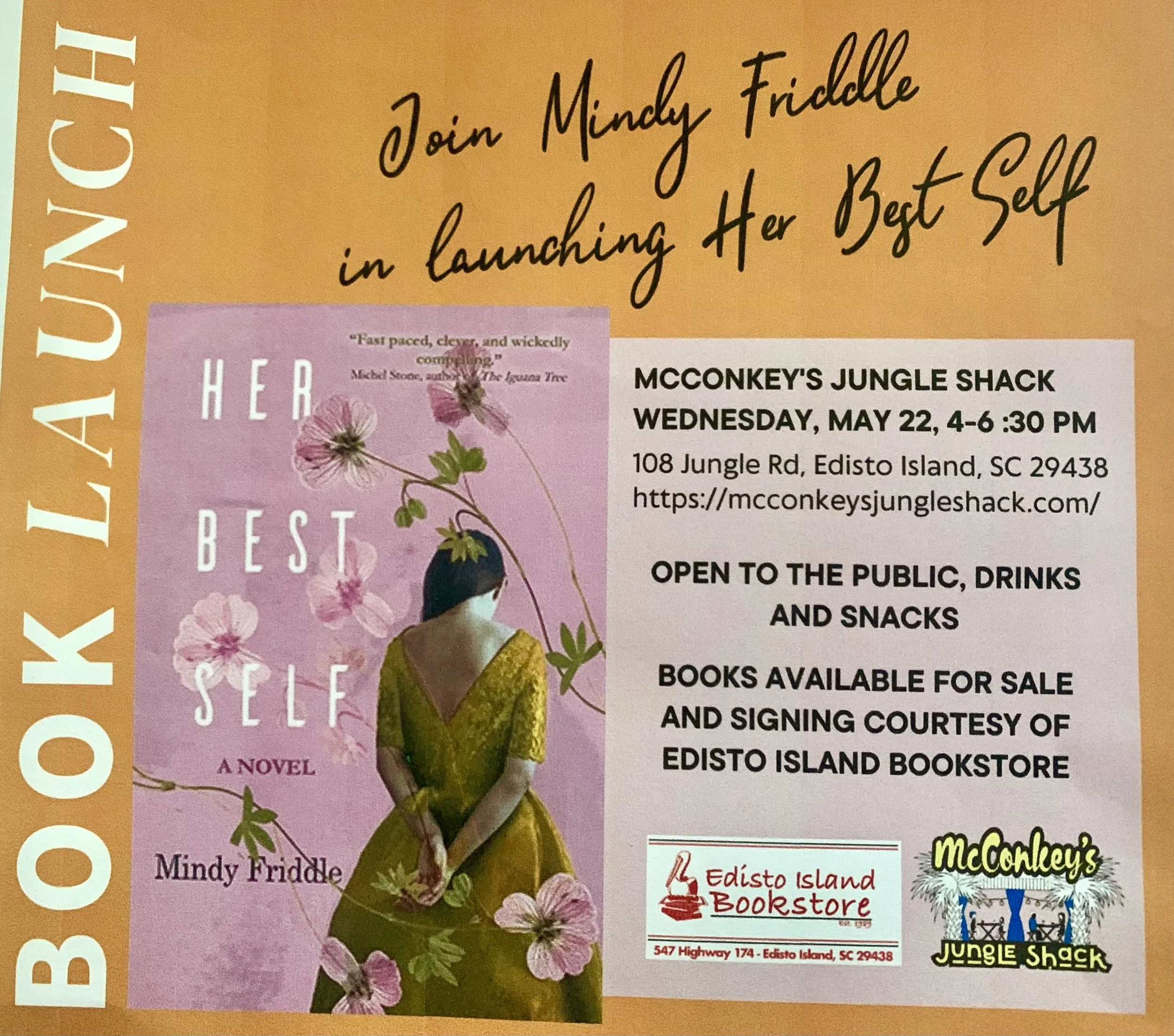 My book launched at McConkey's