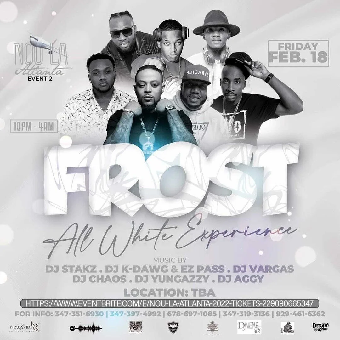 Friday Feb. 18th!! We bring the party to Atlanta 🙌🏾 ✈️💃🏾💃🏾Meet me at &ldquo;FROST&rdquo; All White Experience!! 
Hit @_noulatravelevents for tables! 😎

(Booking Email: InVargasWeTrust@Gmail.com)

#InVargasWeTrust #DJVargas #TheBrand  #BransonC