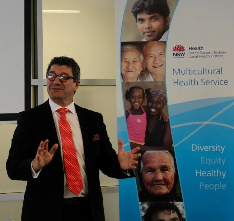 Pino Migliorino speaks at the launch event