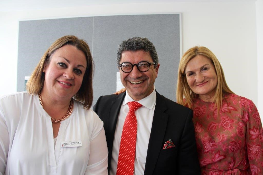 Milica Mihajlovic (L), Pino Migliorino (M), and Violet Roumeliotis (R)