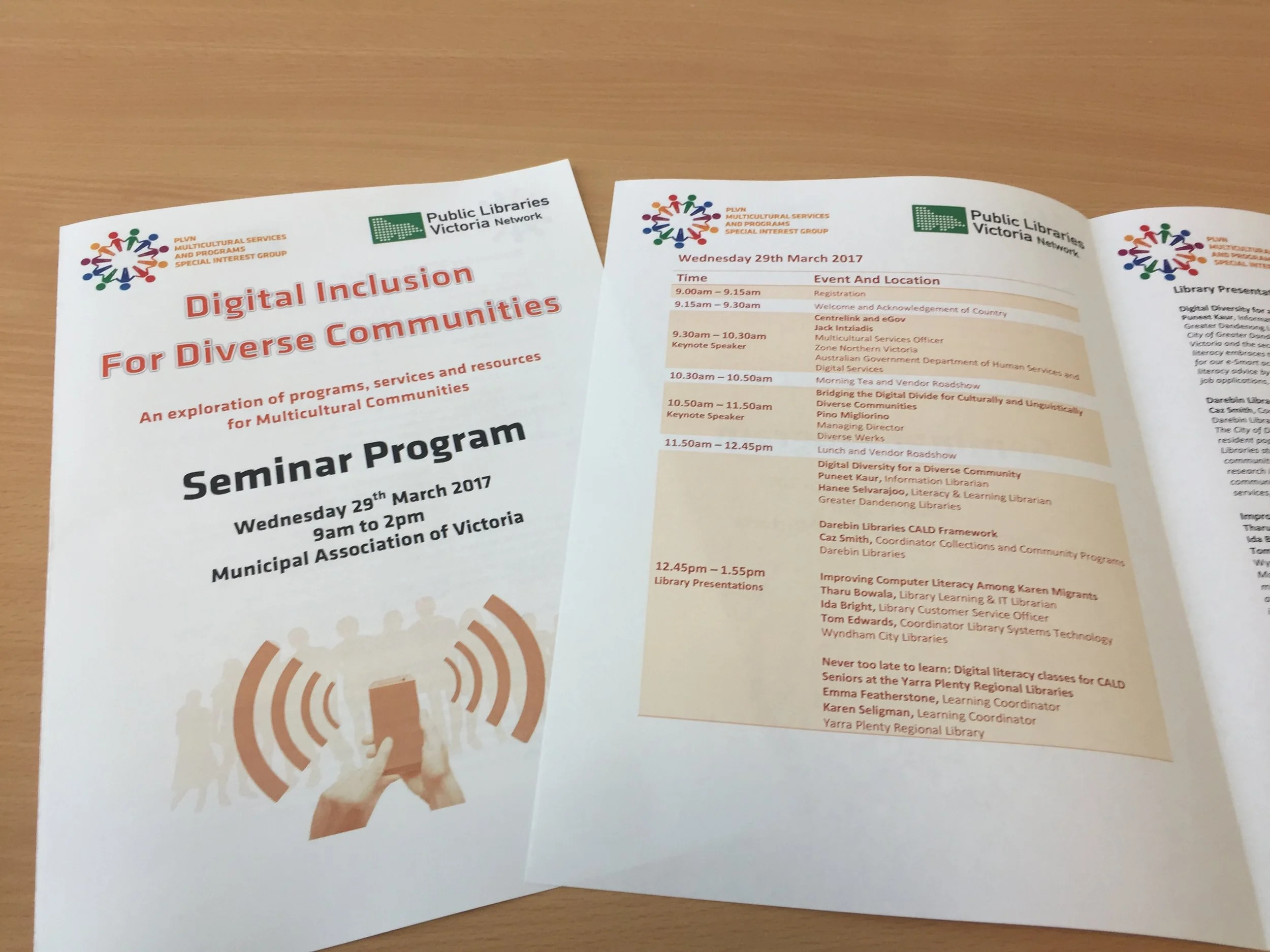 2017 Digital Inclusion for Diverse Communities Seminar Program