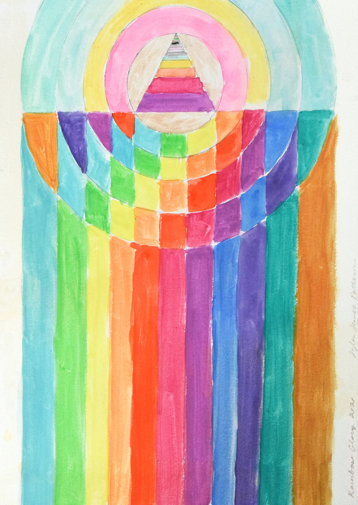 Gravity Rainbow, 2020, watercolor on paper, 9 x 12 in.