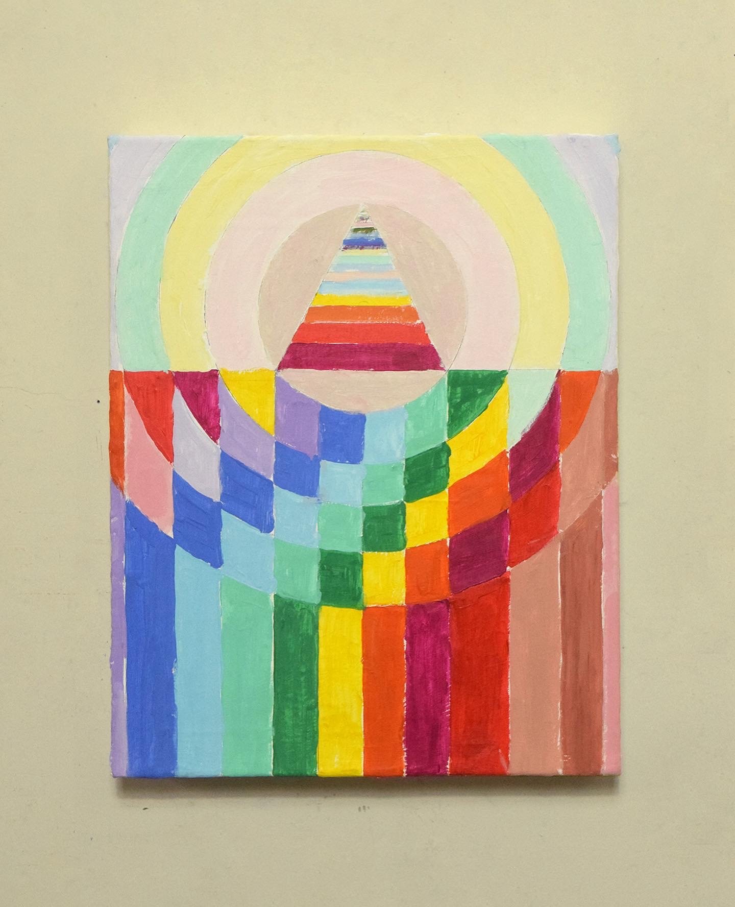 Rainbow Pastel I, acrylic on canvas, 2021, 11 x 14 in.