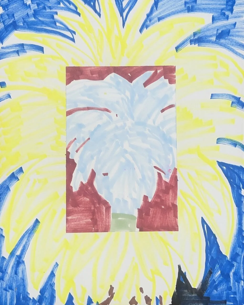 Infinity Palms ♾️🌴
Part 3 of my Winter in LA series
May your palms stretch to infinity 🙏
Marker and paper collage, 2024