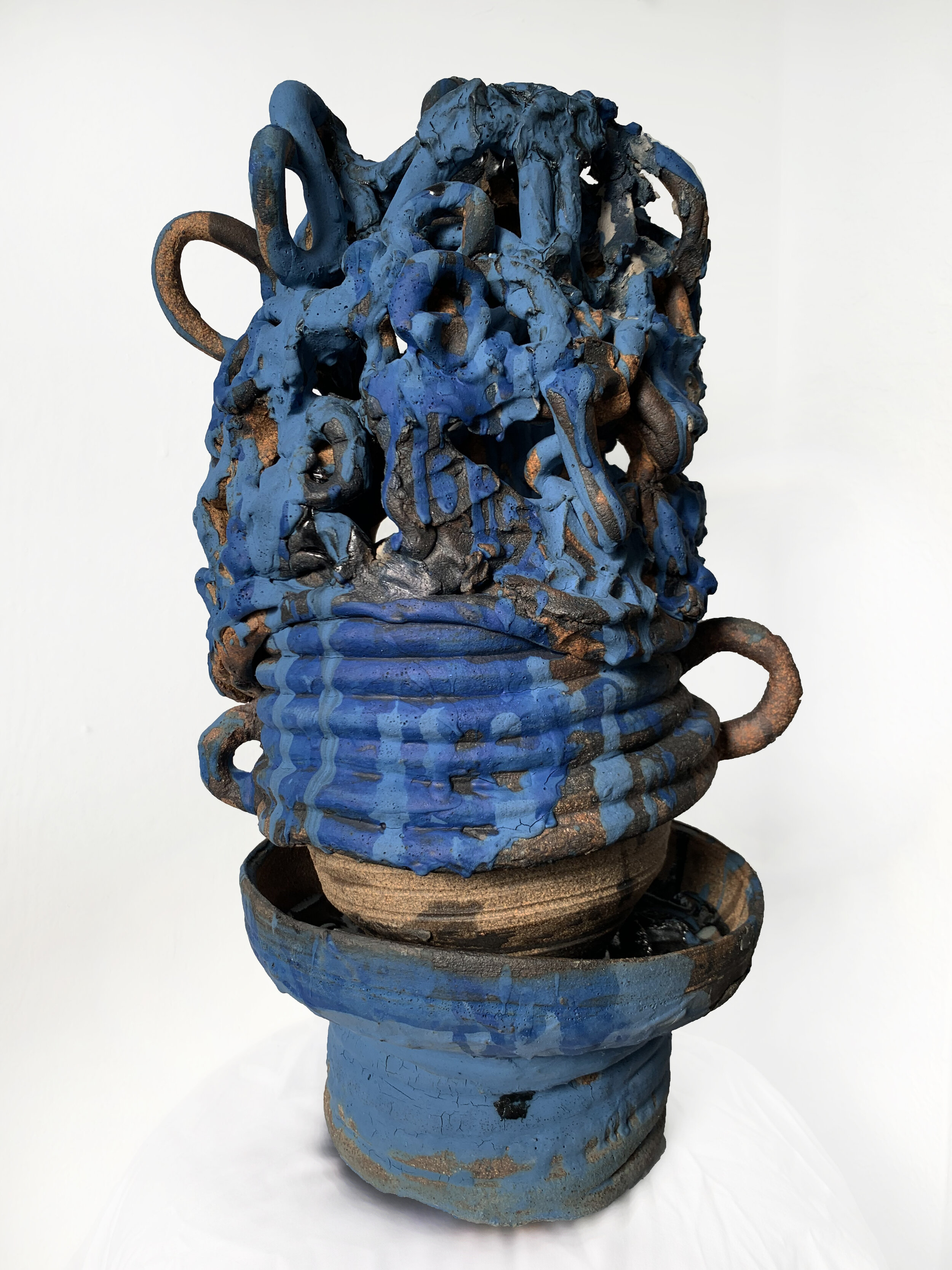 Laddered Vessel (Blue)