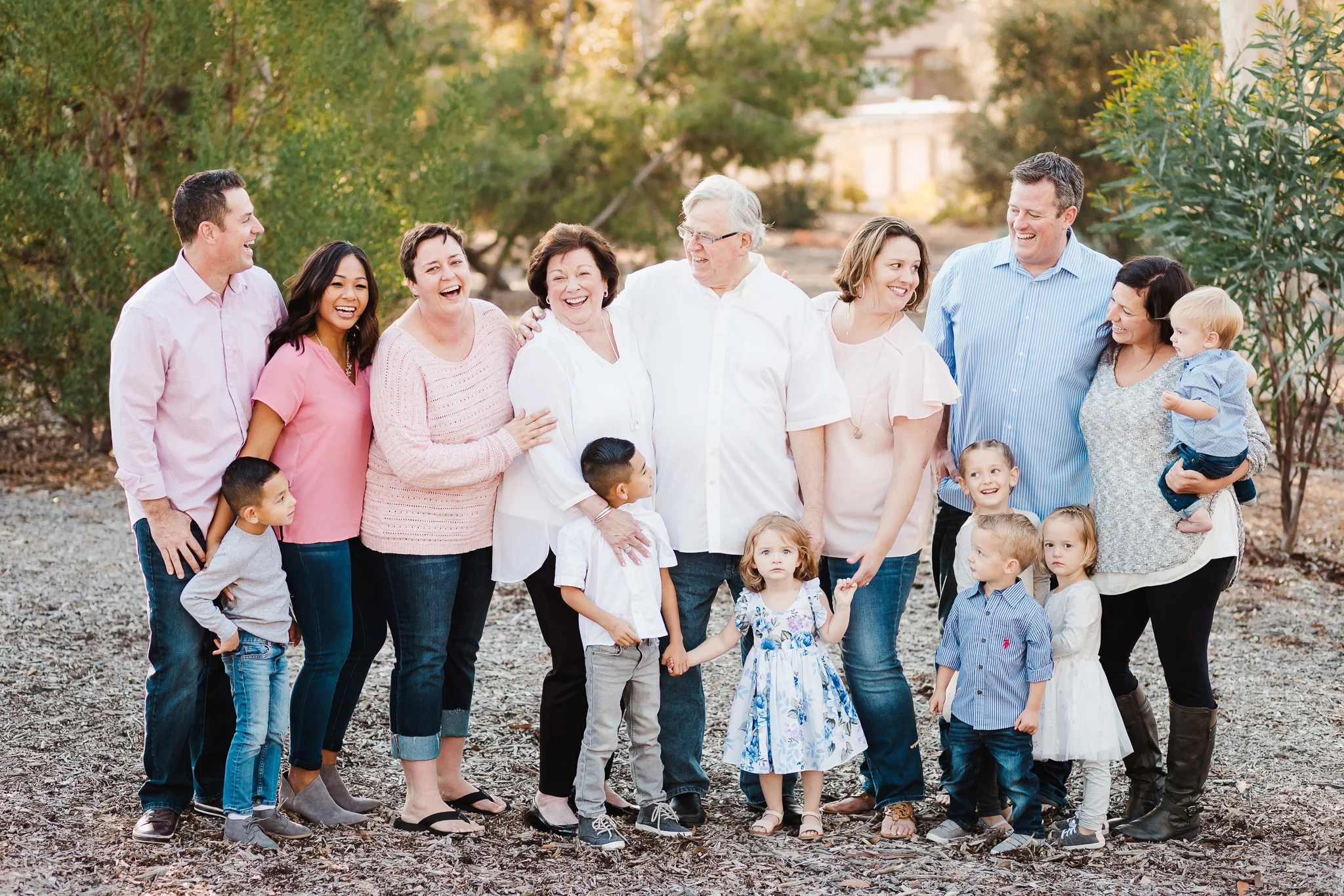 Extended family photo in Scripps Ranch, San Diego CA