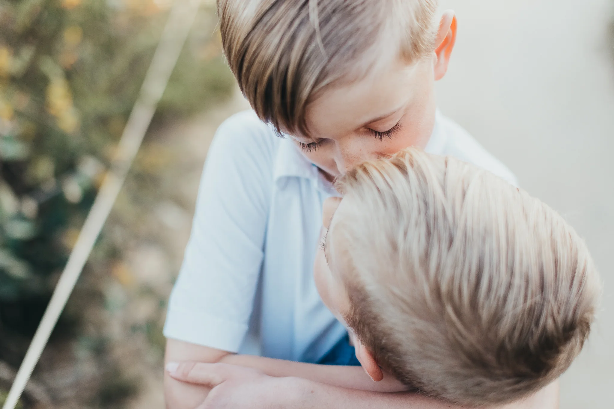 brothers hugging