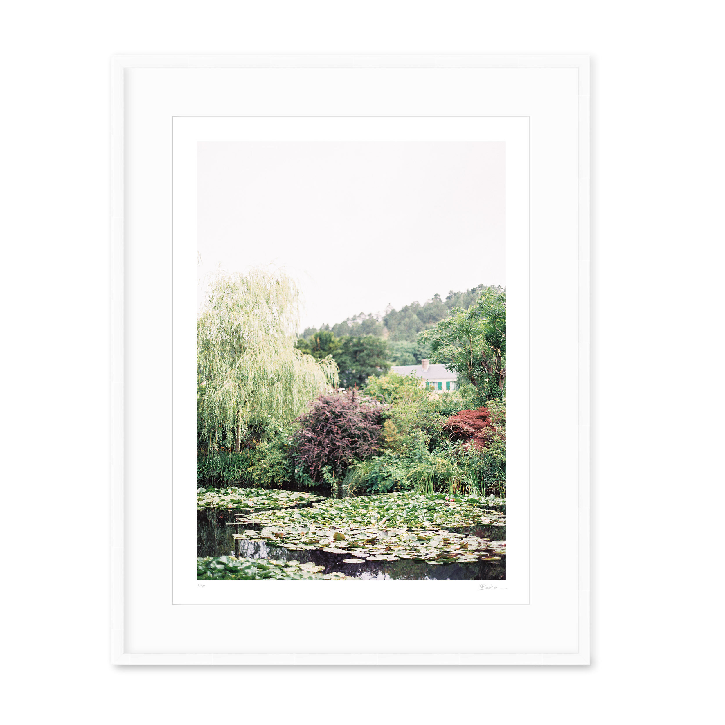 Kayla Barker Fine Art Photograph Monet's Garden Monet's Waterlily Pond White Frame.jpg