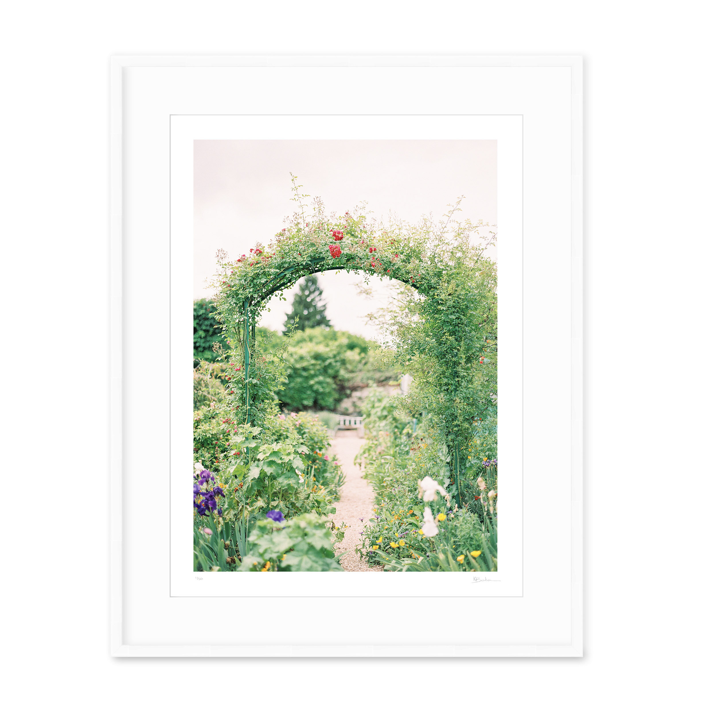 Kayla Barker Fine Art Photograph Monet's Garden Monet's Arch White Frame.jpg