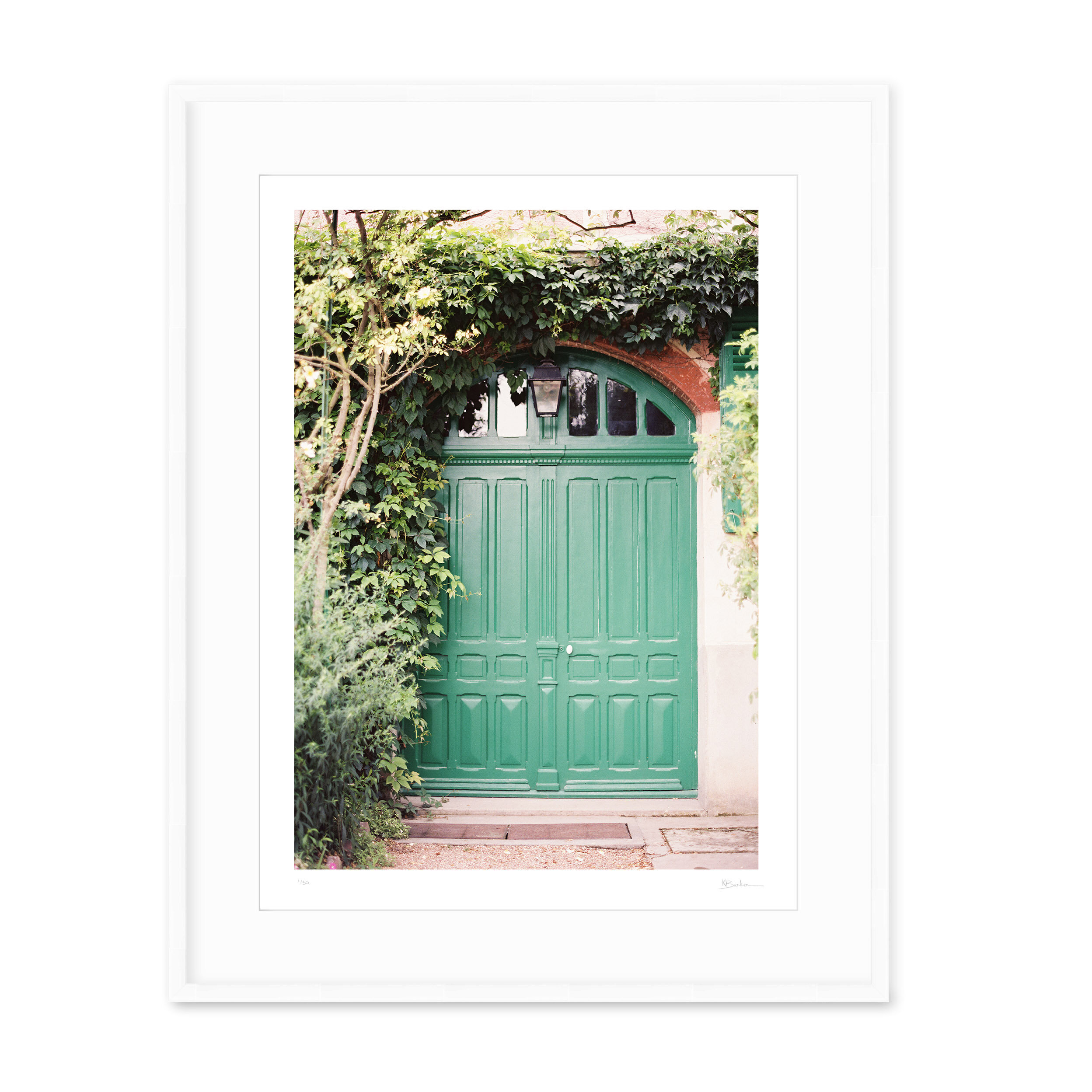 Kayla Barker Fine Art Photograph Monet's Garden Monet's Door White Frame.jpg