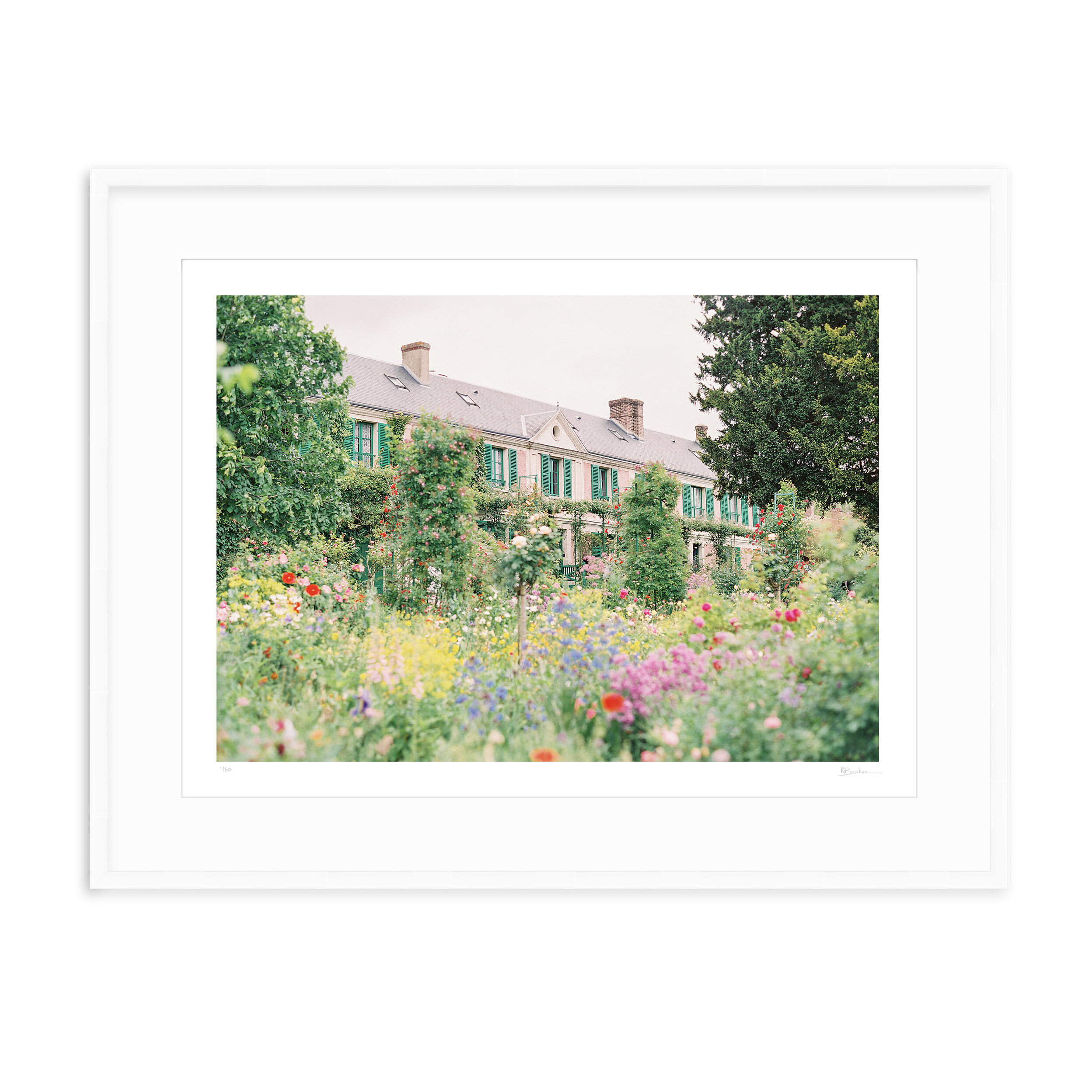 Kayla Barker Fine Art Photograph Monet's Garden Monet's Garden White Frame.jpg