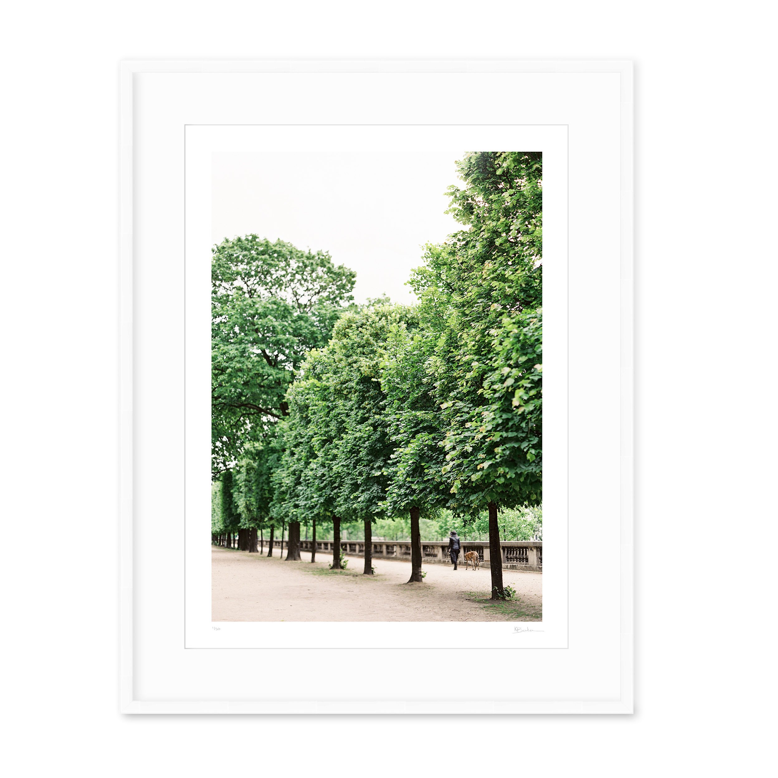 Kayla Barker Fine Art Photograph Paris Stroll in the Park White Frame.jpg