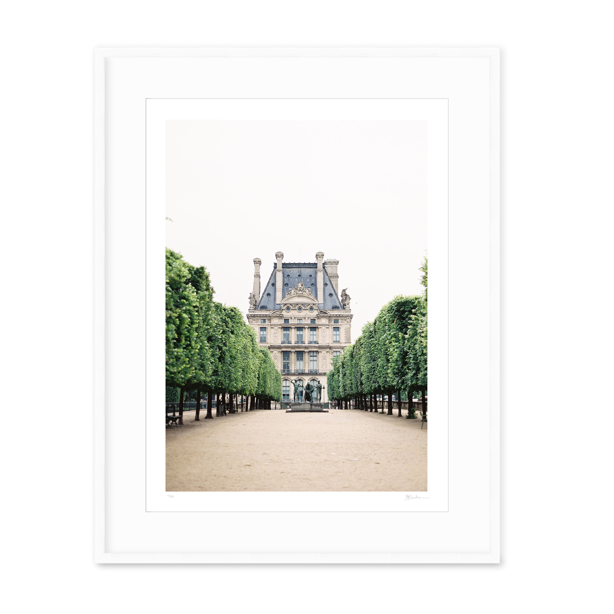 Kayla Barker Fine Art Photograph Paris Walk to the Louvre White Frame.jpg