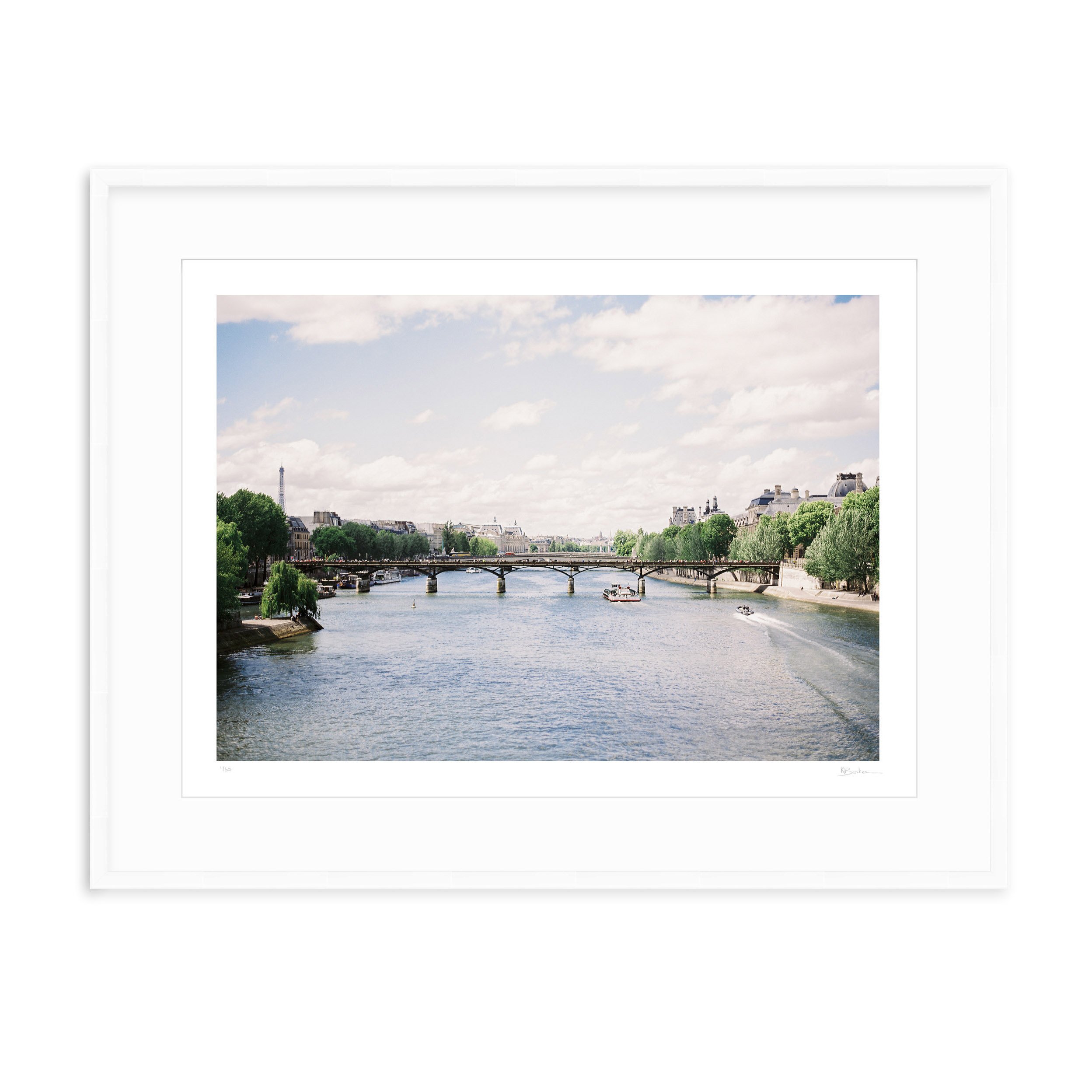 Kayla Barker Fine Art Photograph Paris Pont des Arts White Frame.jpg