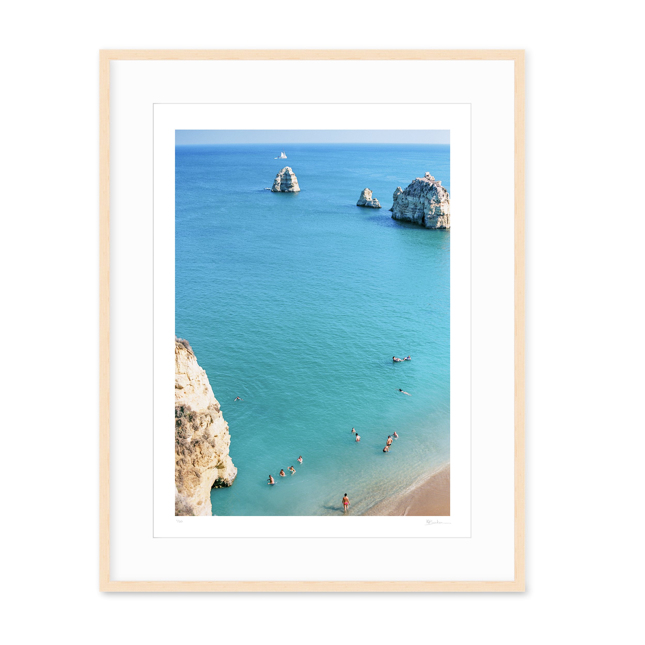 Kayla Barker Fine Art Photograph Portugal Beaches Cool Dip Maple Frame.jpg