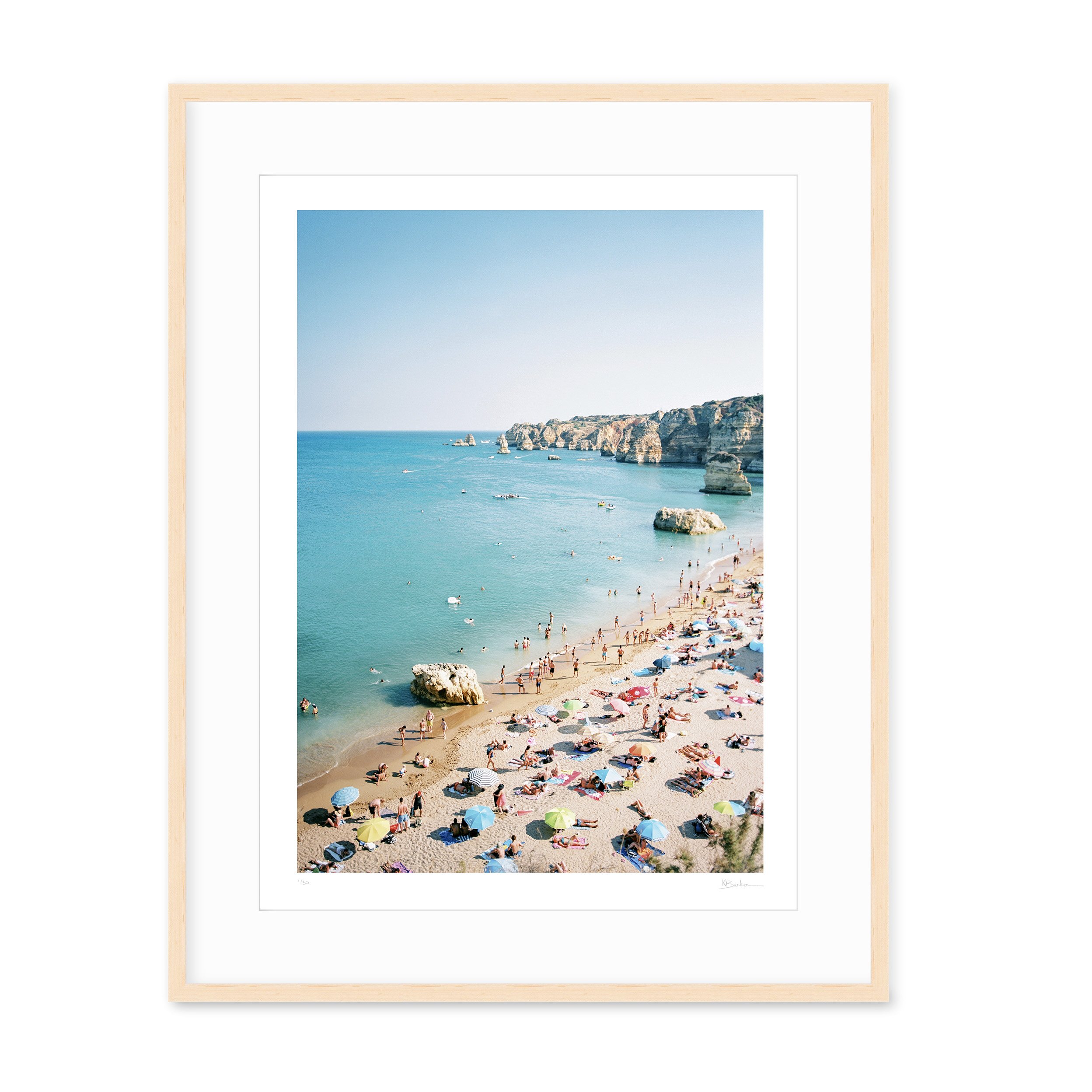 Kayla Barker Fine Art Photograph Portugal Beaches Praia de Dona Ana Maple Frame.jpg