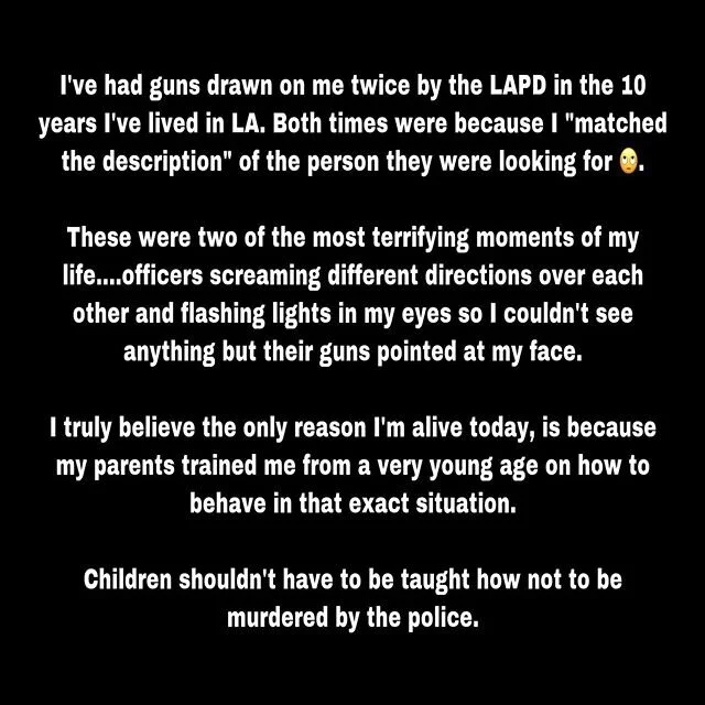 Children shouldn&rsquo;t have to be taught how not to be murdered by the police.  #BlackLivesMatter #defundthepolice