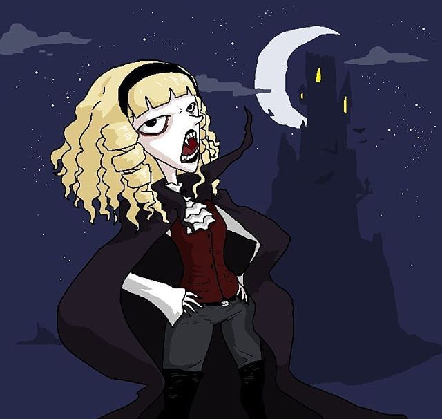 Strong, independent Woman Dracula. Straight from MSPaint and into your electronic device.
#dracula #spooky #mspaint