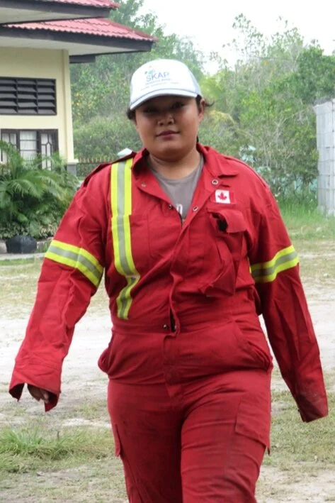 Jeje (university student in Palangkaraya from Sumatera), our Youth Firefighters Squad volunteer | RANU WELUM MEDIA