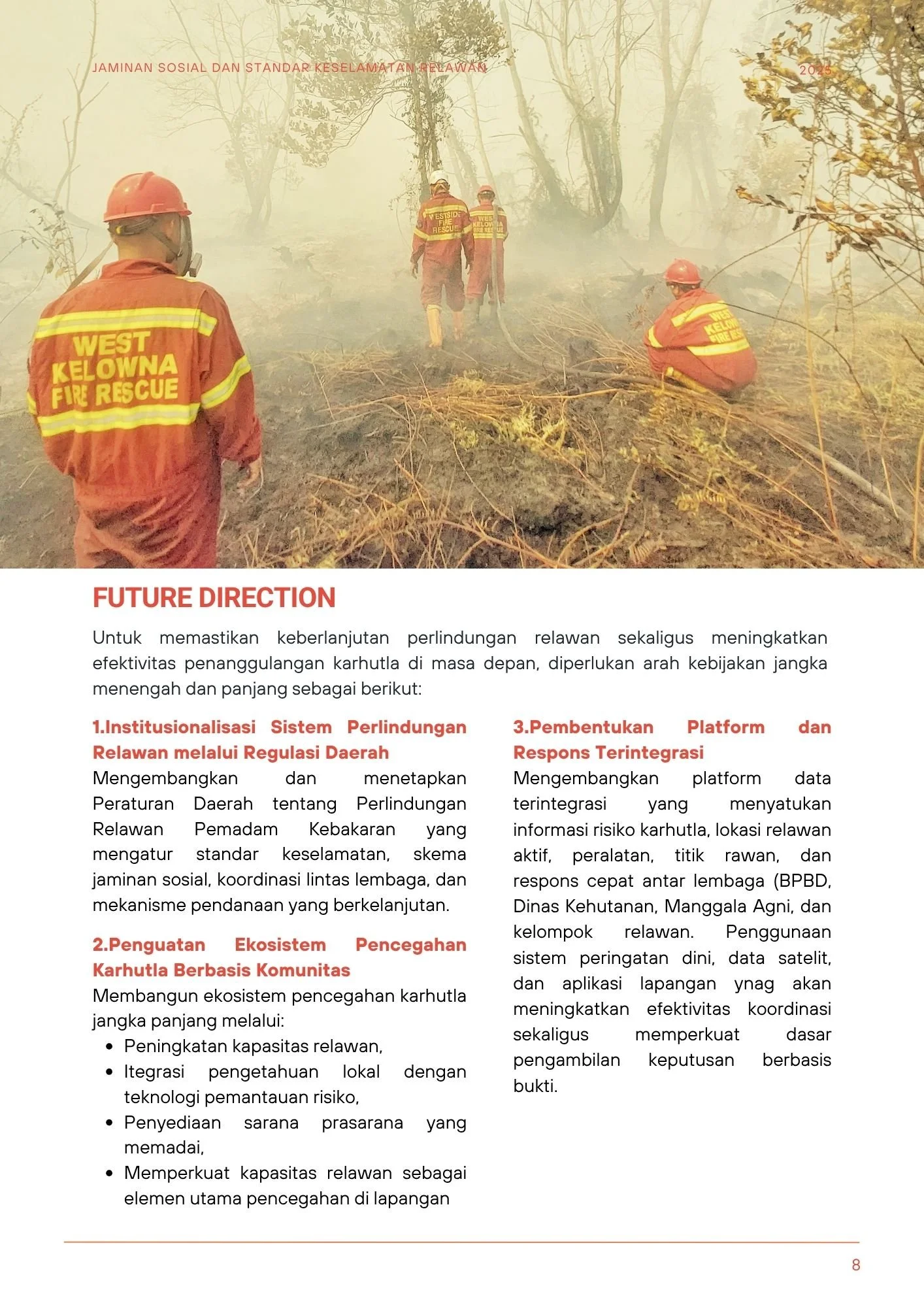 Policy Brief: Promoting the Well-being and Protection of Volunteer Firefighters