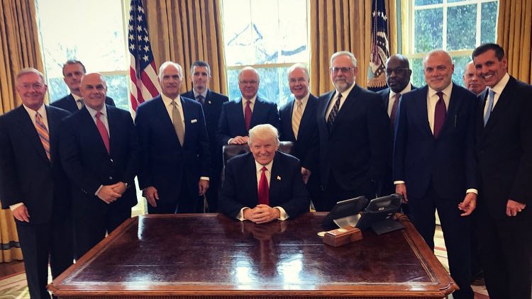 Health Insurance CEOs meet with President Trump in the White House; Photo courtesy of @RealDonaldTrump/Twitter