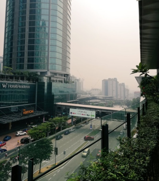 Depiction of air pollution in Kuala Lumpur