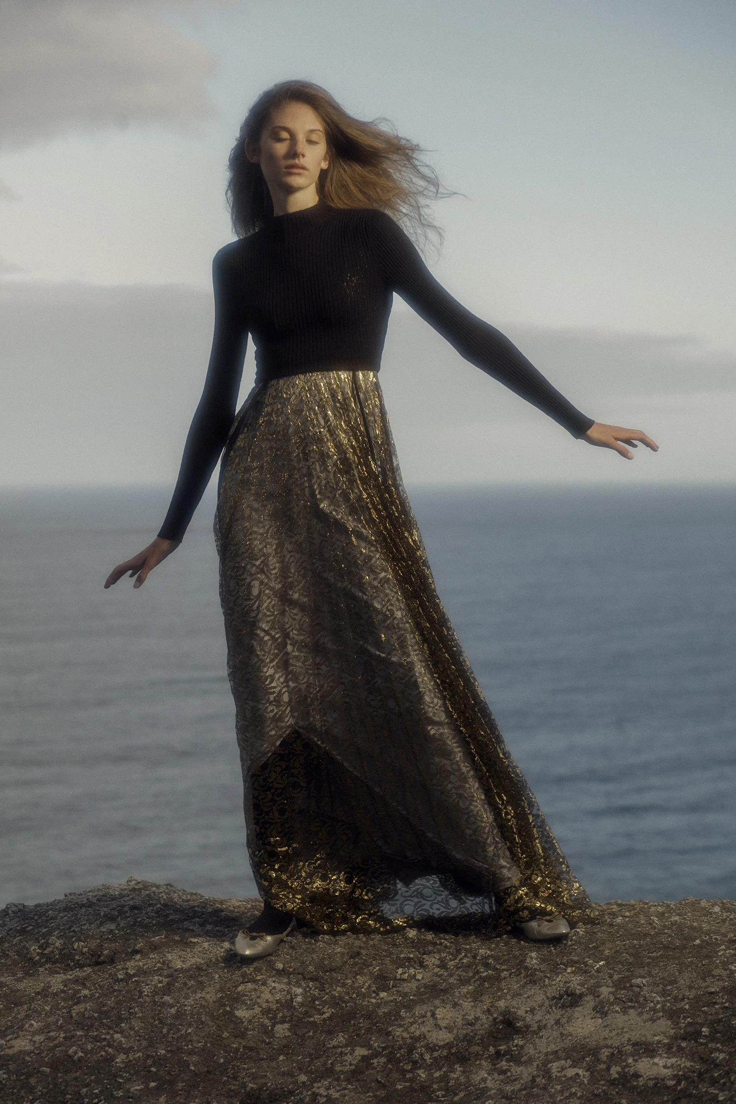 Polo neck, American Apparel; dress, KLûK CGDT; shoes, DKNY