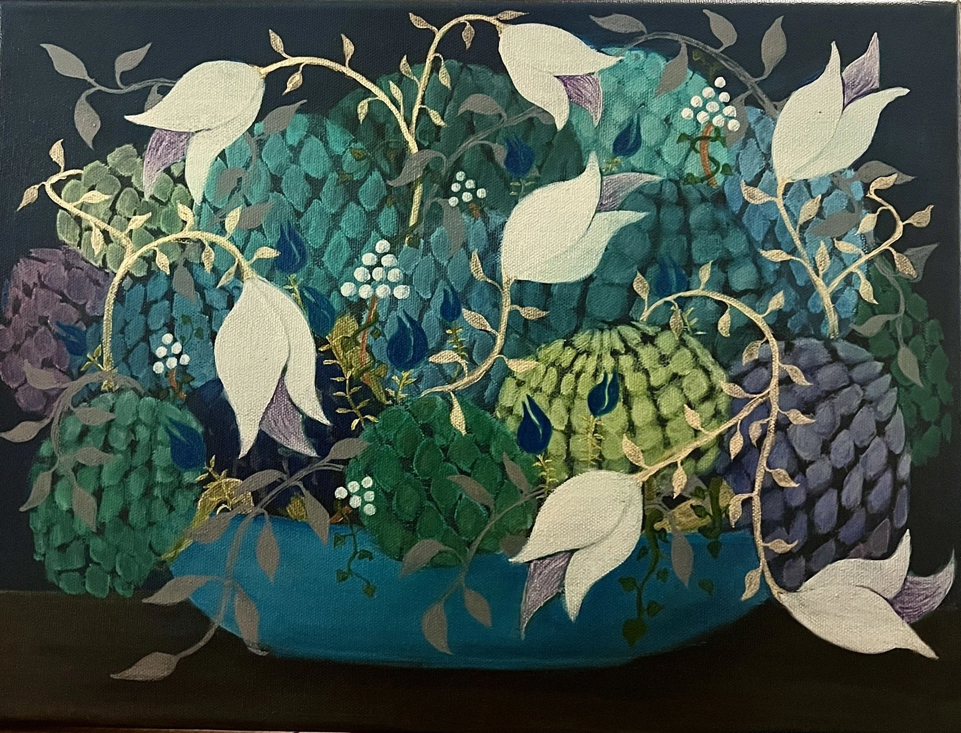 Dish Of Golden Thickets