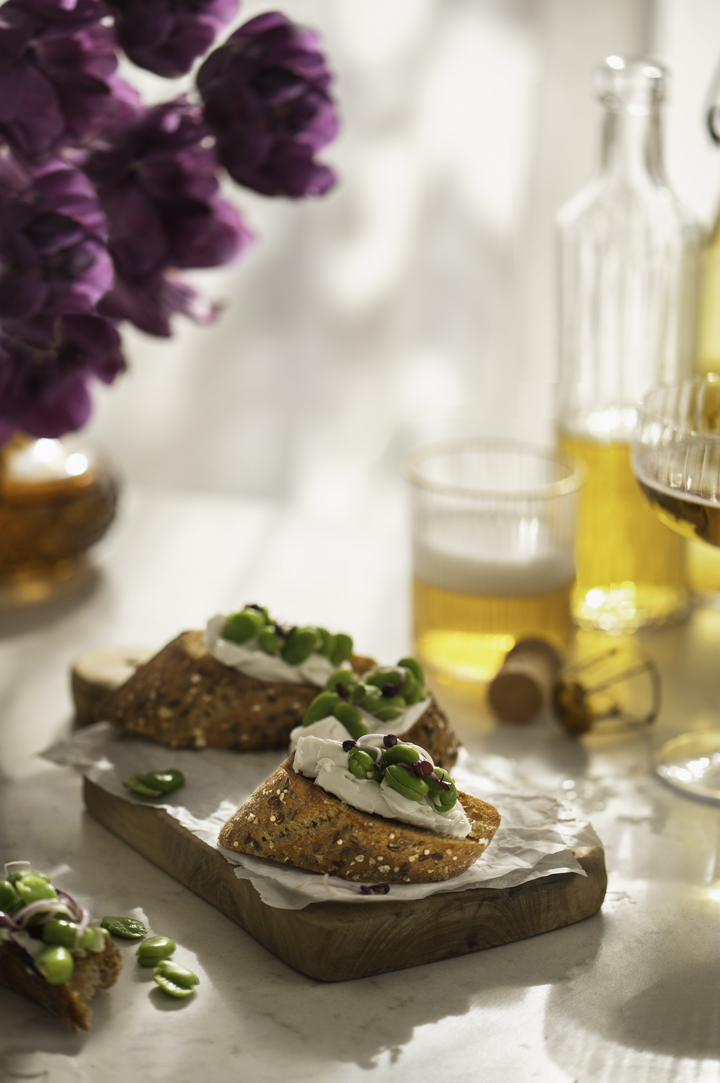 Toast with beans