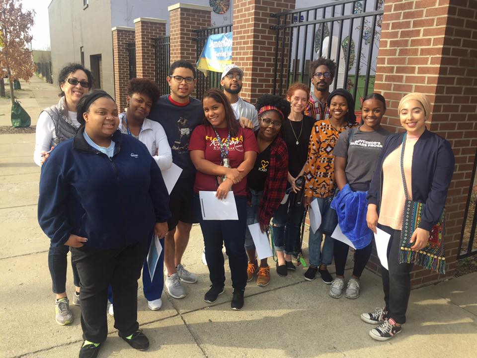 Muhammad Ali Scholars canvasing Smoketown for Project HEAL's One Poem at a Time .