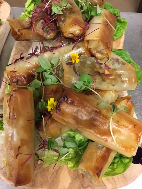 Halloumi & Red Onion Filo Cigars