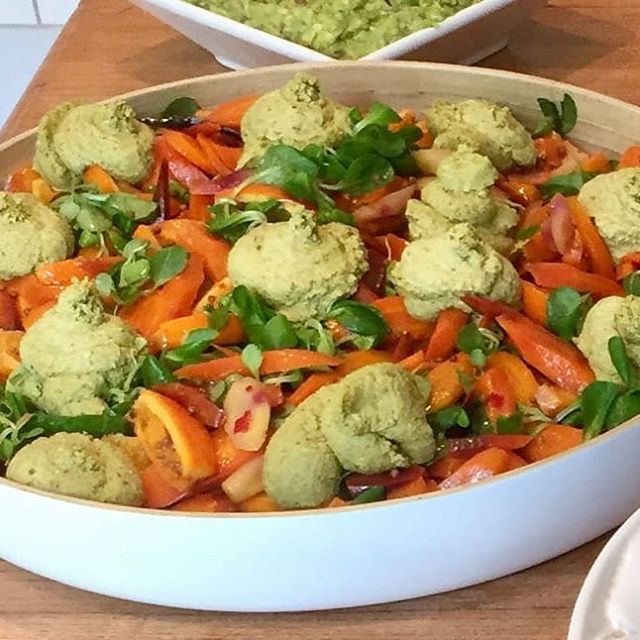 The humble carrot - 3 colours with pistachio cream #vegan #plantbaseddiet #caterer
