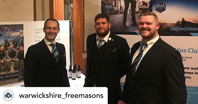 A brilliant evening at the @warwickshire_freemasons Initiates Supper. Our team we’re out to spread the message about #5of9 and we welcomed 10 new members into the club. @nymc_uk @unitedgrandlodgeofengland