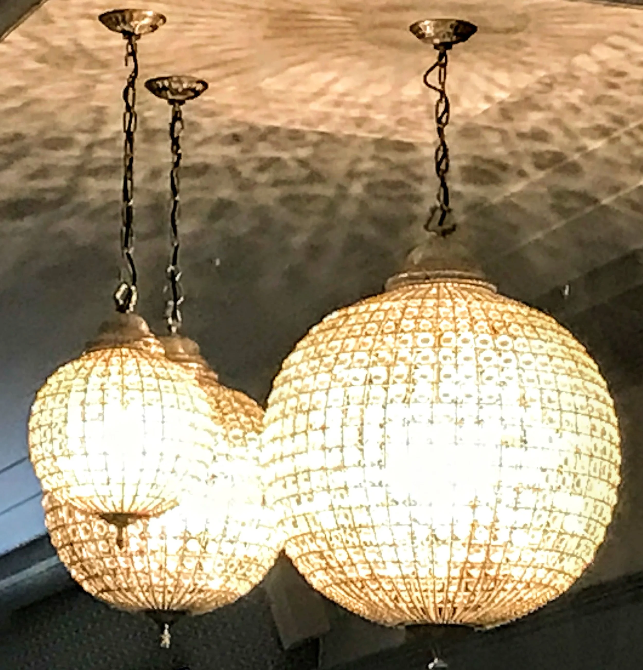 I loved these globe lights