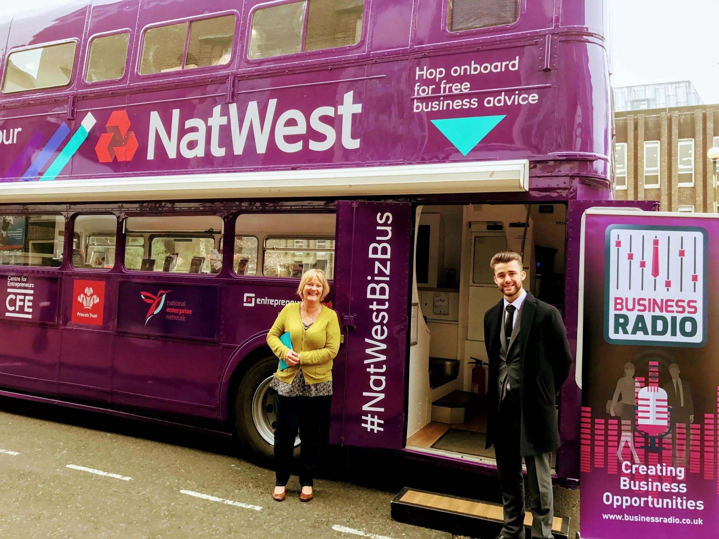 Chris and Luke giving out biz info